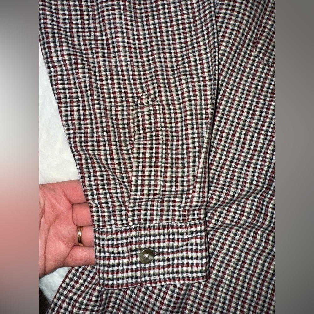 2 x 20$ Columbia Checkered Button-Up Shirt - Black and White Size M - Picture 4 of 8